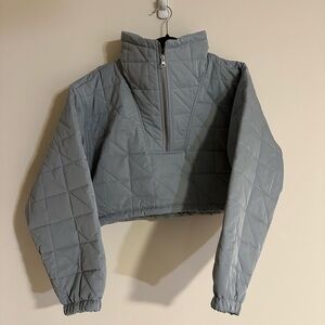 L’academie Blue Quinn Cropped Pullover Puffer Jacket